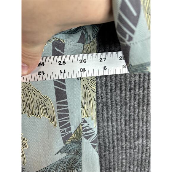 Tommy Bahama Mens Palm Tree Print Button Up Hawaiian Shirt Size XL Silk Resort - Picture 8 of 9